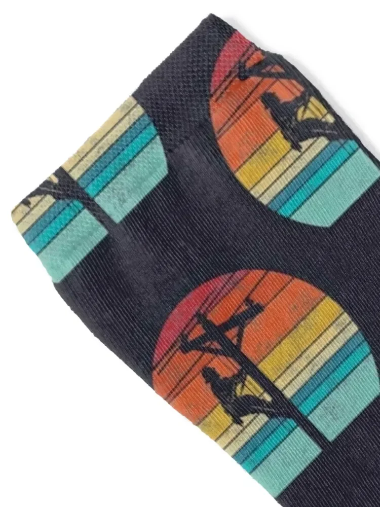Retro style Lineman Cell Tower Line Worker Socks heated cute kids golf Luxury Woman Socks Men's