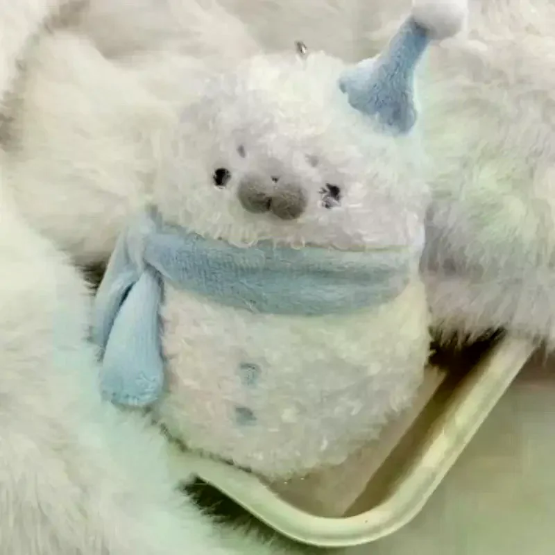 Lovely Cartoon Seal Snowman Doll Plush Pendant Simulation Ocean Seal Keychain Backpack Decor Christmas Birthday Gift