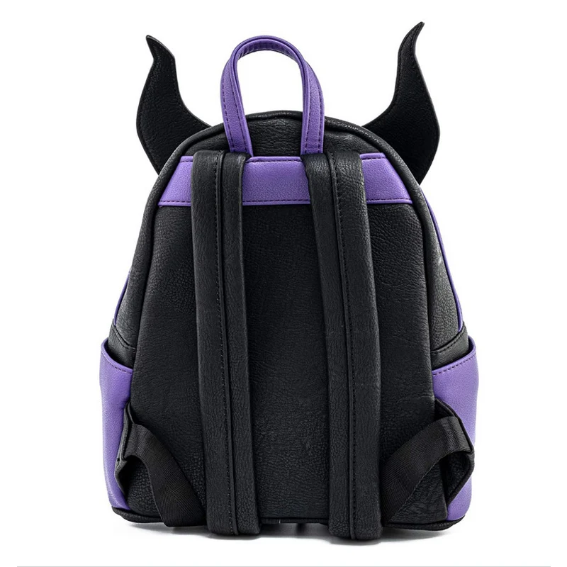 Disney PU Leather Evil Queen Backpack Cartoon 3D Maleficent: Mistress of Evil Women Casual School Bag Cosplay Adult Backpacks