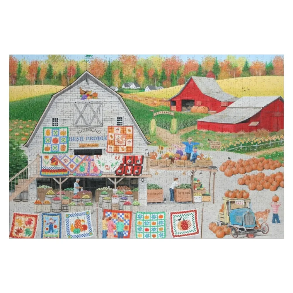 

Autumn Quilts Jigsaw Puzzle Custom Wooden Name Adult Wooden Puzzle