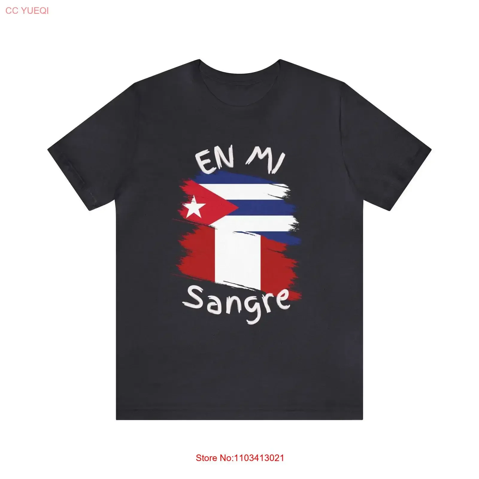 En Mi Sangre Cuba y más Camiseta Personalizar Multicultural Camiseta personalizada o manga corta vintage Lavado Elegante Casual