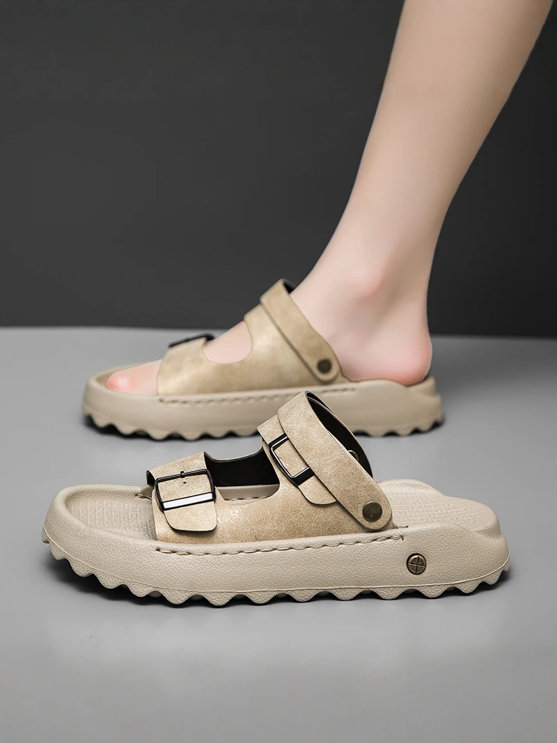 

Birkent Men's Sandals Summer Outdoor Wear Anti-slip Soft Bottom Sports Water-crossing Beach Two-use Driving Anti-slip Slippers