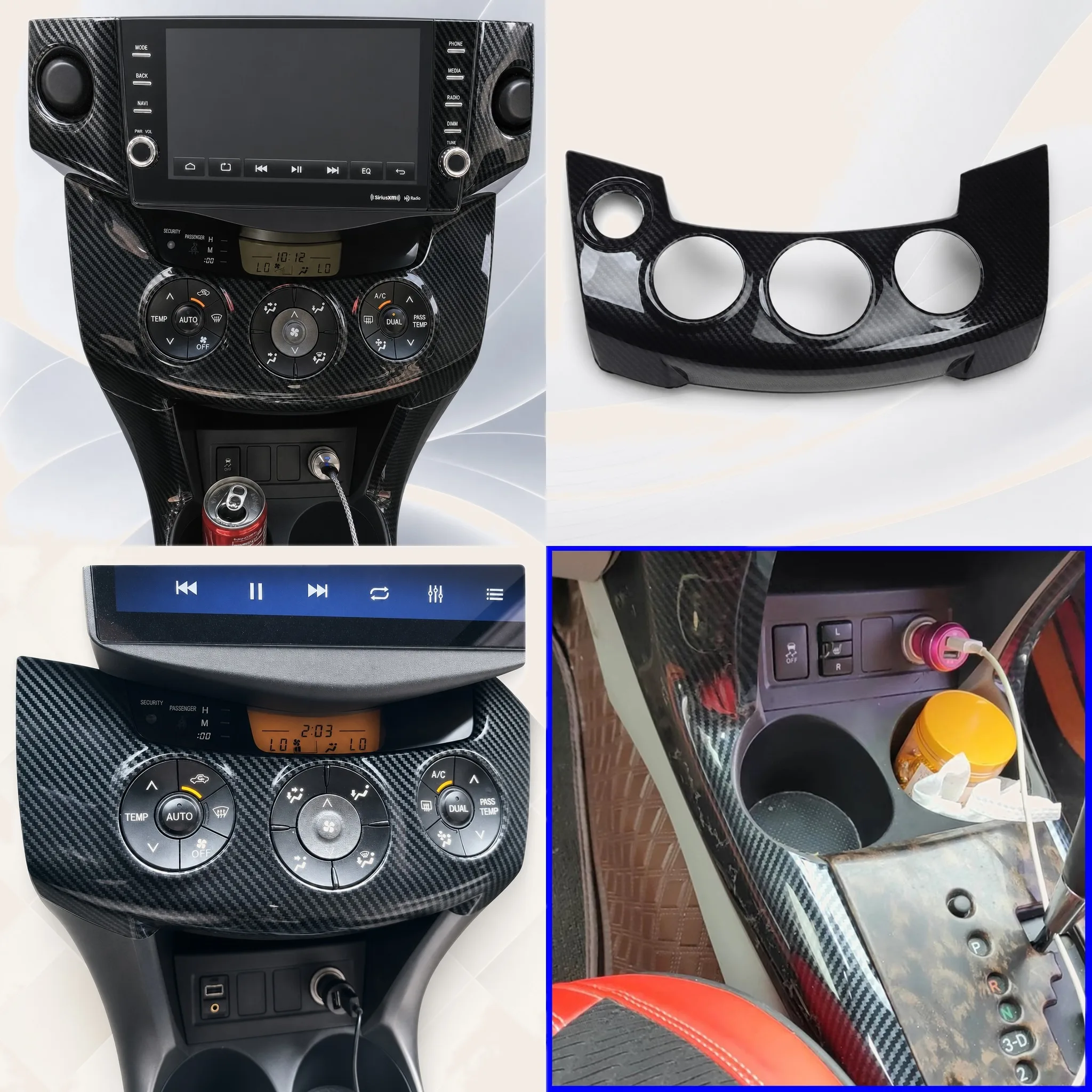 Car Styling For Toyota RAV4 2006-2012 LHD Gear Panel AC Control Moulding Cover Sticker Trim Car Styling Decoration Auto Parts Ac