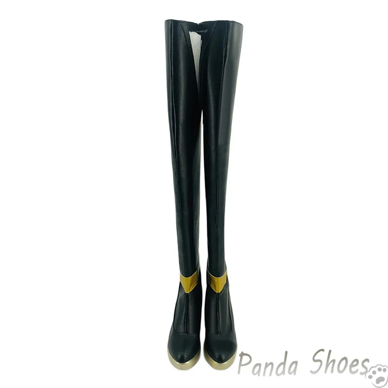 LOL Ahri Cosplay Shoes Anime Game League of Legends Cos Black Long Boot Fox Ahri Cosplay Costume Prop Shoes for Halloween Party