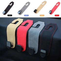 Leather Seat Back Hook For Car Vehicle Accessories Interior Car Tools Metal Hook Hanger For Tesla Kia BMW Dodge Ford Audi Ben