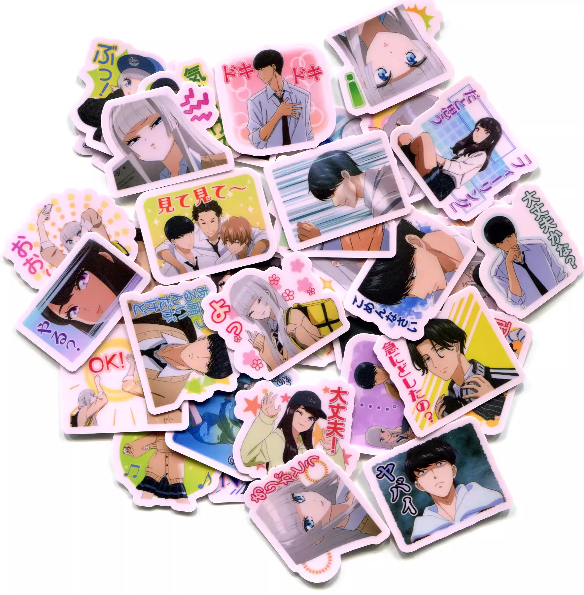 40pcs BUTTER!!!2-3cm nice quality comic sticker diy waterproof sticker