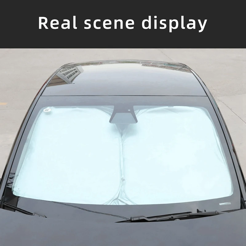 New3x For Tesla Model Y 2021 Car Front Rear Windshield Side Window Privacy Shade Skylight Blind Shading Net B & D