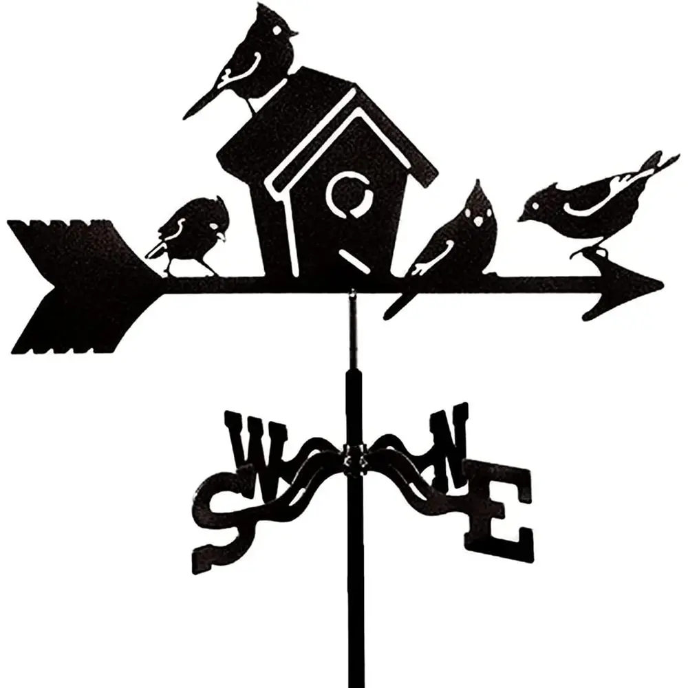 

Садовый флюгер из нержавеющей стали на крыше, индикатор направления, орнамент в виде птицы, измерительный инструмент