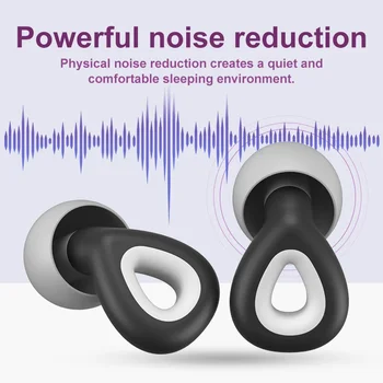 HUAK 1 pair of silicone earplugs, ear protection, hearing protection,swim, sleep, work,…