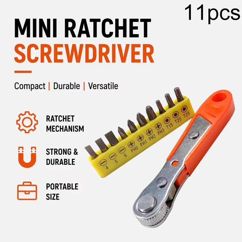 36 tooth ratchet screwdrivers and 10 piece set Multi functional bidirectional maintenance tool set Easy disassembly assembly