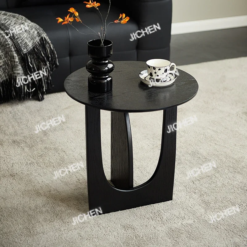 

HZ Medieval Solid Wood Sofa Edge Wabi-sabi Wind Living Room Home Corner Bedroom