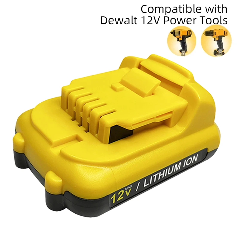 

For DeWalt 12V Power Tool Screwdriver Battery 3000mAh Rechargeable Li-ion Cells Replace of DCB120 DCB121 DCB123 DCB127 DCB122