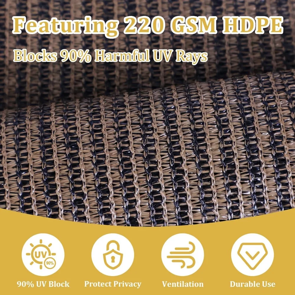 ظلال دوارة ممتازة للاستخدام الخارجي بعرض 8 أقدام × 6 أقدام مع ستارة، وستائر خارجية قابلة للطي للفناء والشرفة وظلال العريشة