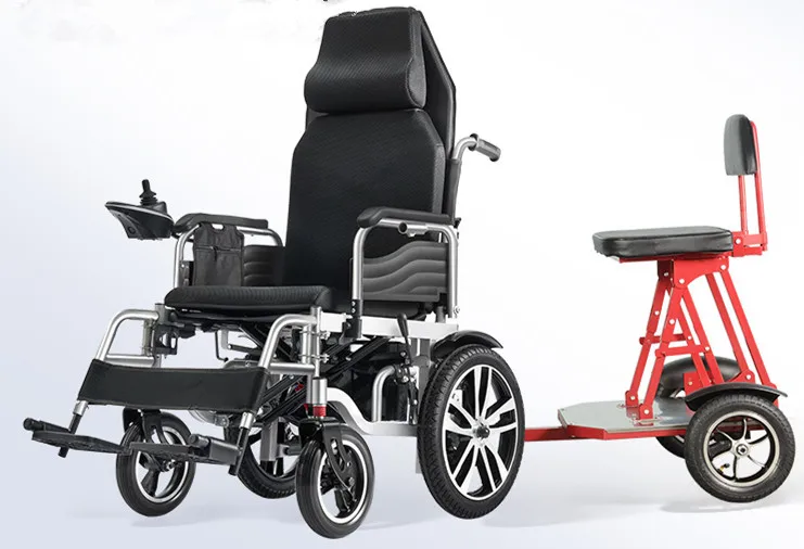

Outdoor Electric Wheelchair Travel Portable Foldable Disabled Wheelchair Trailer
