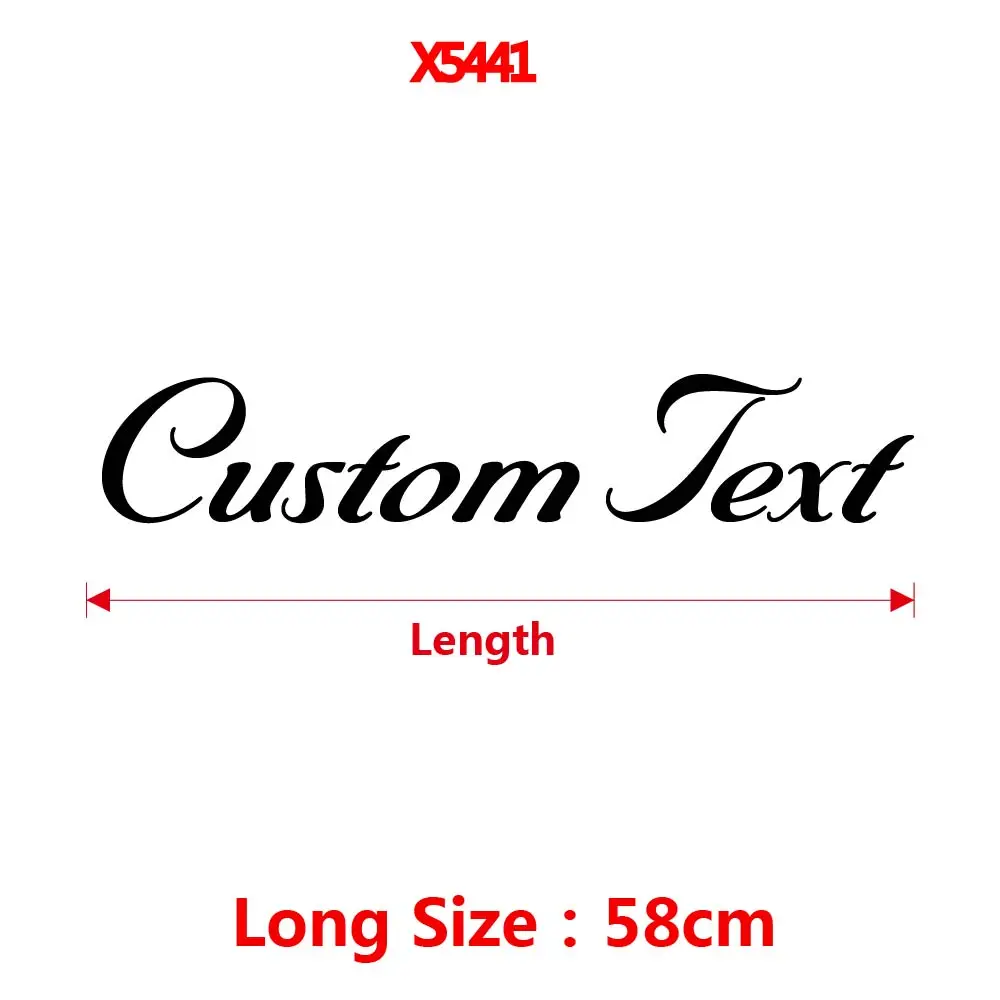 1PC Aangepaste Reflecterende Vinyl Sticker Voor Auto Kap 22.83inch Gepersonaliseerde Naam Sticker Duurzaam Zelfklevende Auto Accessoire