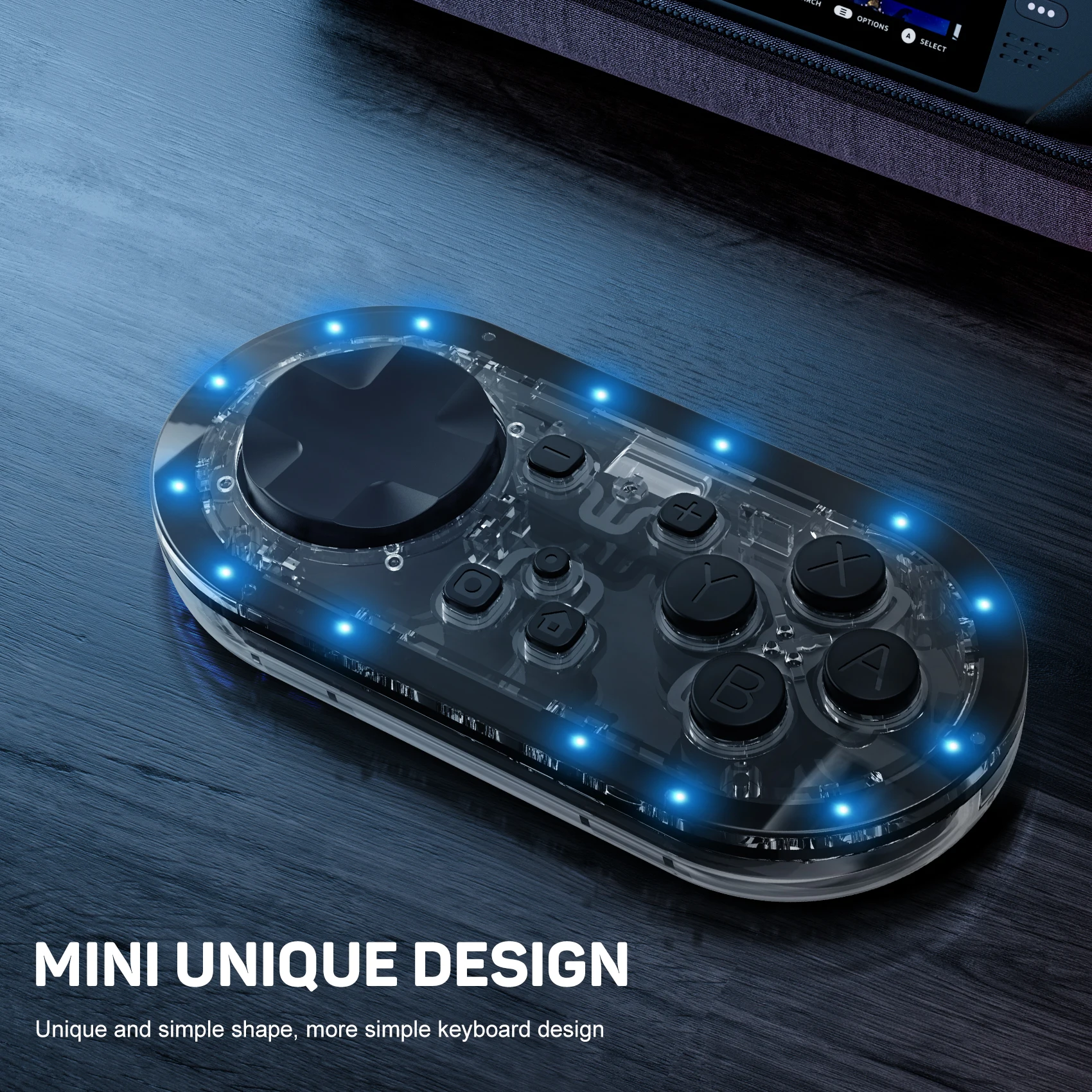 LinYuvo Meteor Light llavero tamaño Mini controlador inalámbrico para Switch & Lite & OLED, PC, Android y MacOS con luces LED KS54