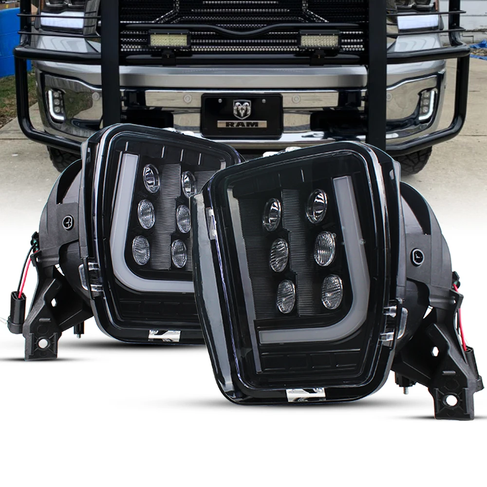 LED Fog Light Daytime Running Light Driving Fog Lamps for Dodge Ram 1500 2013 - 2018