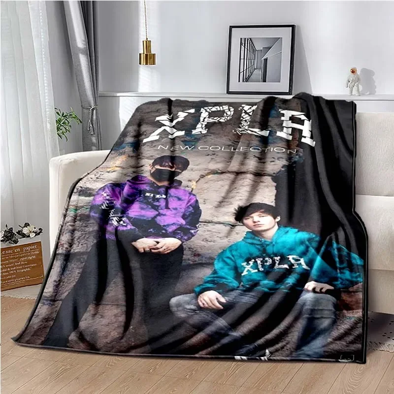 Sam& Colby XPLR Printed Blanket Leisure Sofa Blanket Home Sheet Sofa Office AirConditioning Soft LeisureTravel CustomizableThrow
