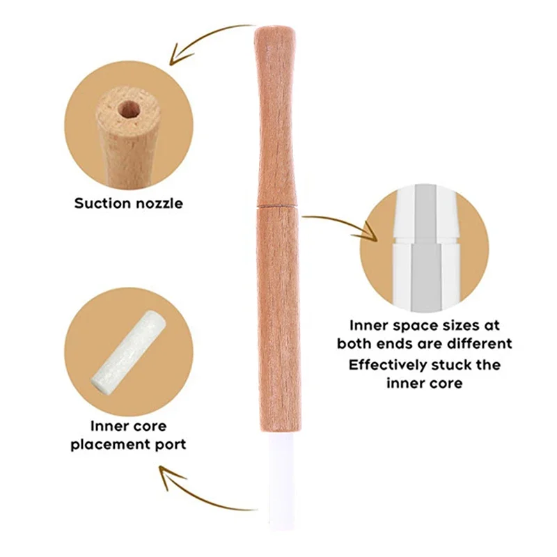 الروائح الاستنشاق للزيوت الأساسية الإقلاع عن التدخين الاستنشاق عصا خشبية الناشر الشخصي للزيوت الأساسية مع قضبان الألياف #2