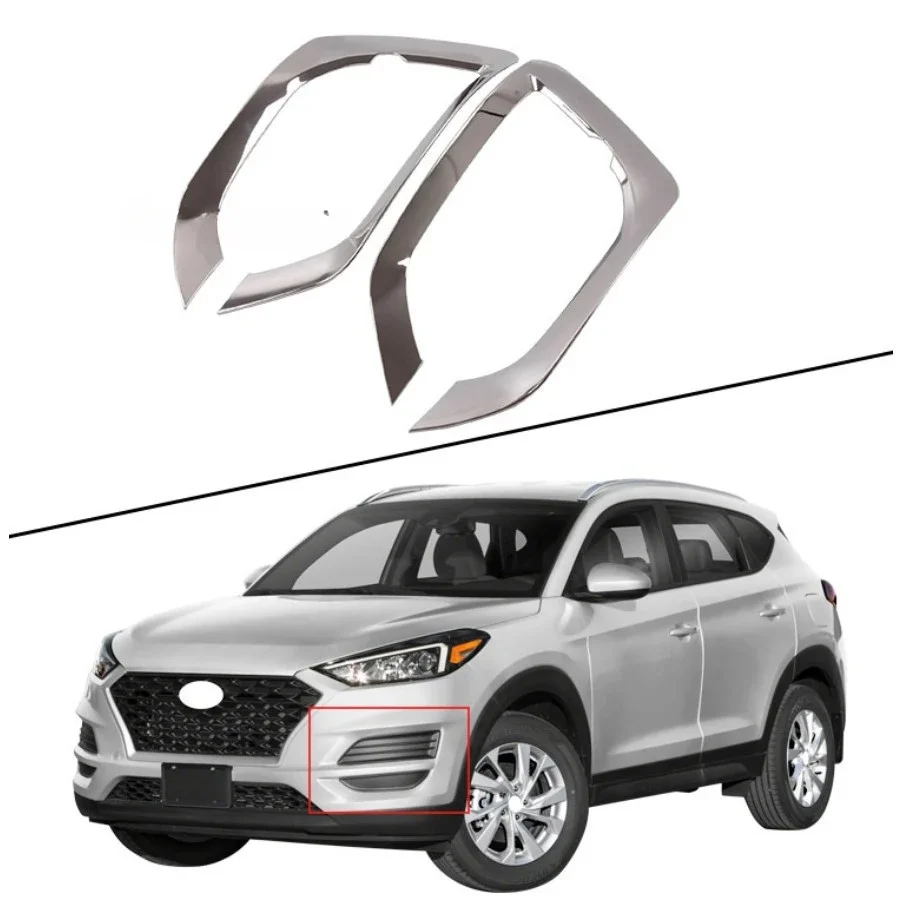 Front Fog Lamp Frame Decoration Special Fog Lamp Spotlight Fog Lamp Decoration Strip For Hyundai Tucson 2019 2020