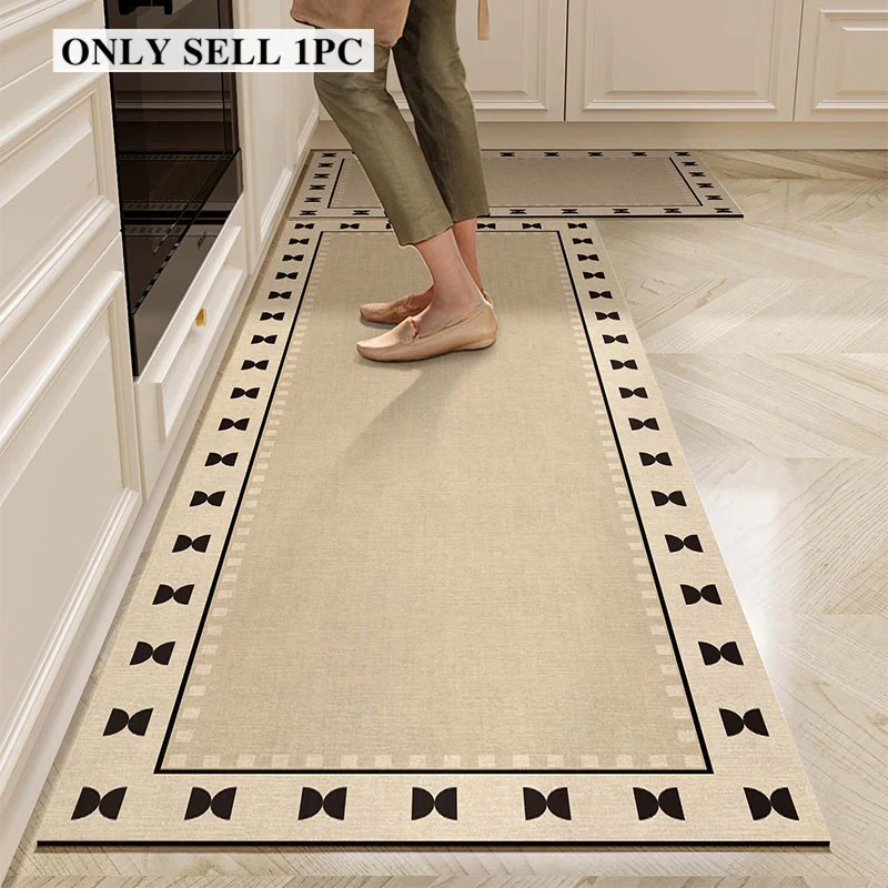 Kitchen Rug Pvc Leather Waterproof Floor Mat Long Non-slip Oil-proof  Carpet Minimalist Home Decoration Rugs Alfombras De Cocina
