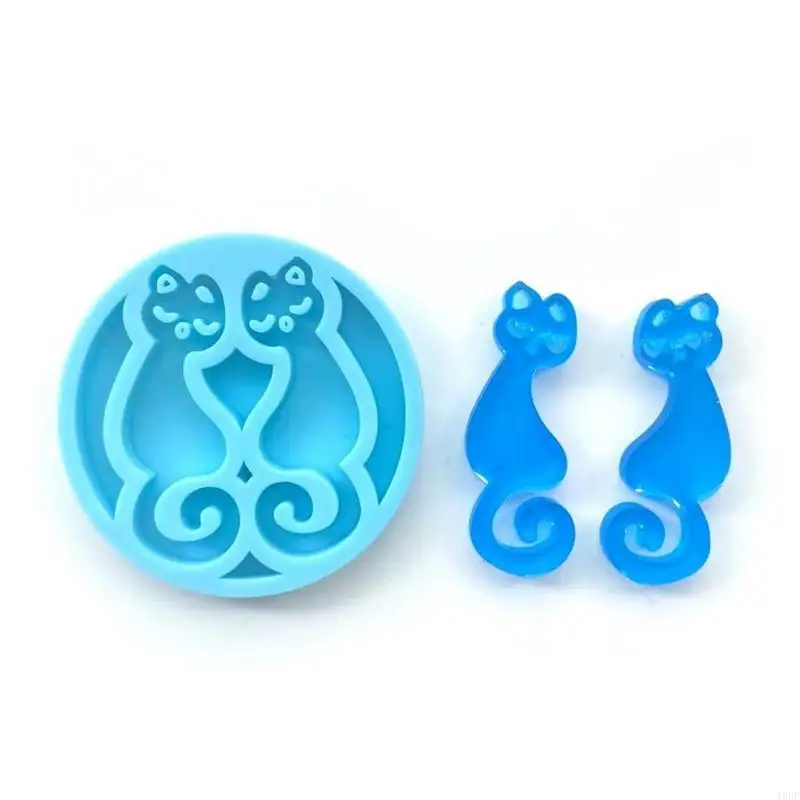 T5UF Handmade Multi-style Earrings Eardrop Danglers Silicone Mould Crystal Epoxy Resin Mold DIY Crafts Jewelry Pendant Mold