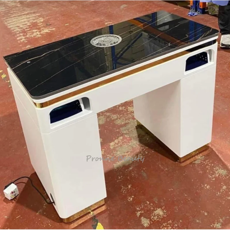 Custom.European Nail Salon الحديثة الرخام أعلى طاولة مانيكير وكرسي مجموعة مع فراغ #5