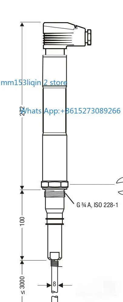 

NRG 16-50/NRG19-50/NRG16-50S Boiler Water Level Electrode, G3/4