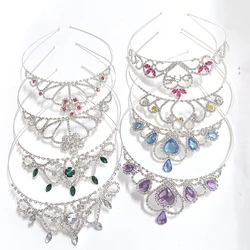 Kids Rhinestone Tiara Princess Headband for Girls Birthday Wedding Hair Accessories Bridal Crystal Crown Tiara Hair Jewelry