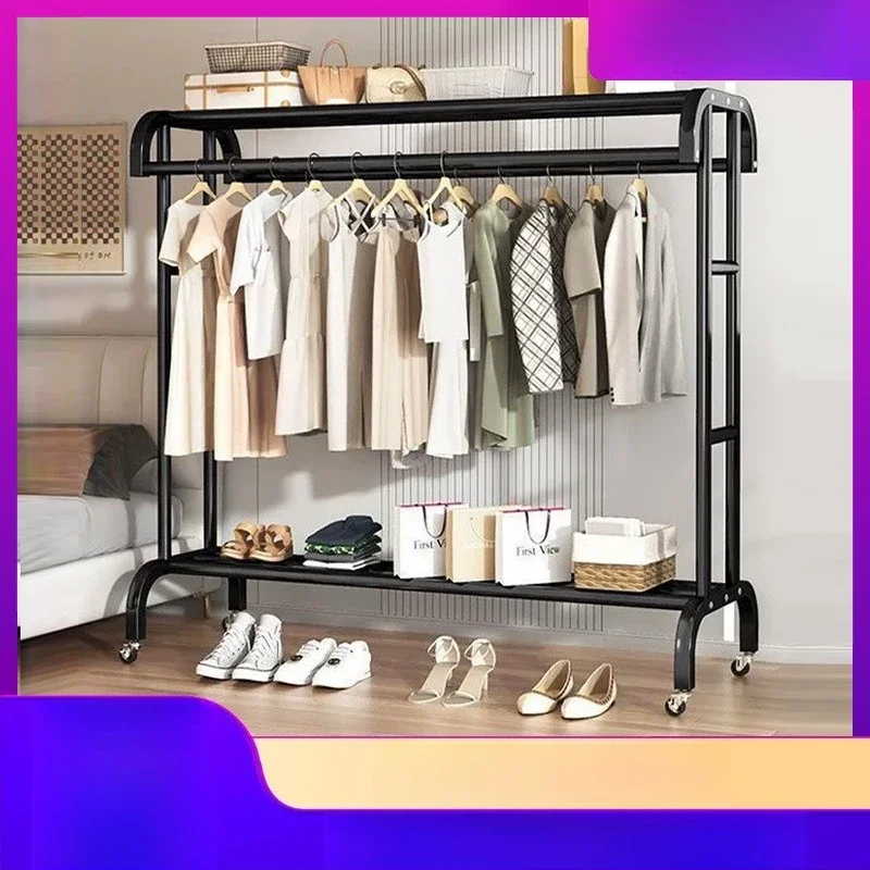 Freestanding Indoor Clothes Rack Drying Stand Storage Balcony Bedroom Coat Rack Coat Rack Stand Clothing Racks Coat Rack