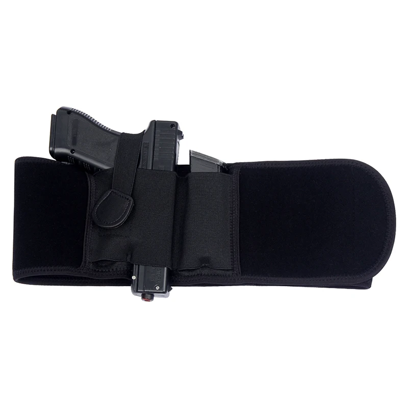 Tactical Elastic Concealed Carry Belly Band Waist Pistol Gun Holster Pouch New