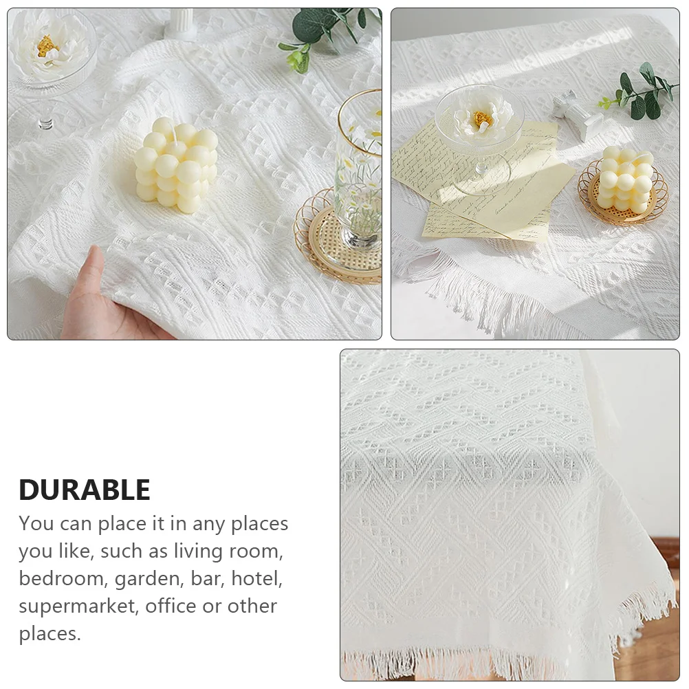 

Fringe Tassel Table Cover Elegant Design Dresser Mat for Home Hotel Restaurant Festival Decor Photography Supplies