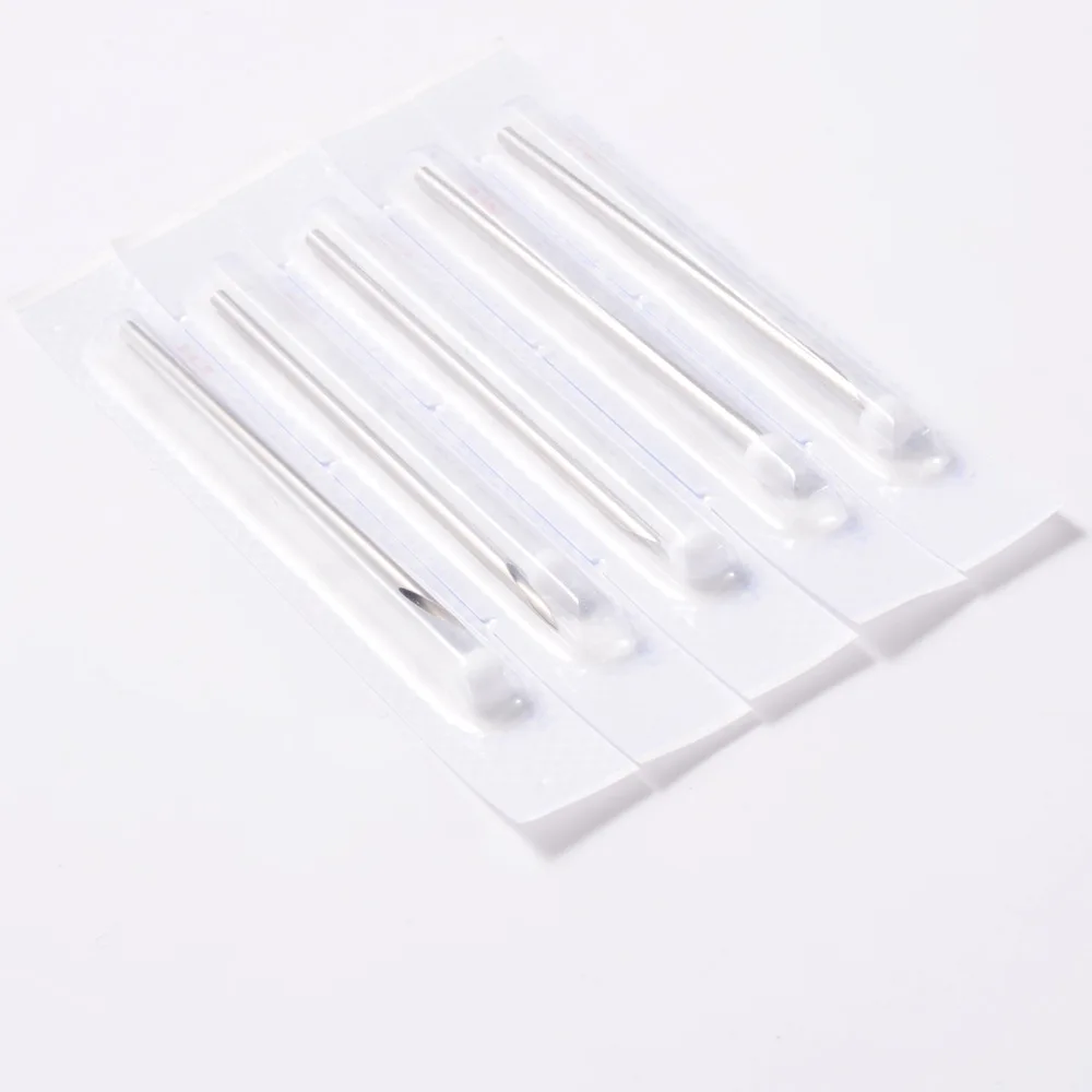 100Pcs Stainless Steel Piercing Accessories Disposable Needle Tattoo Navel Piercing Needle Piercing Nose Stud Lip Nail Tool