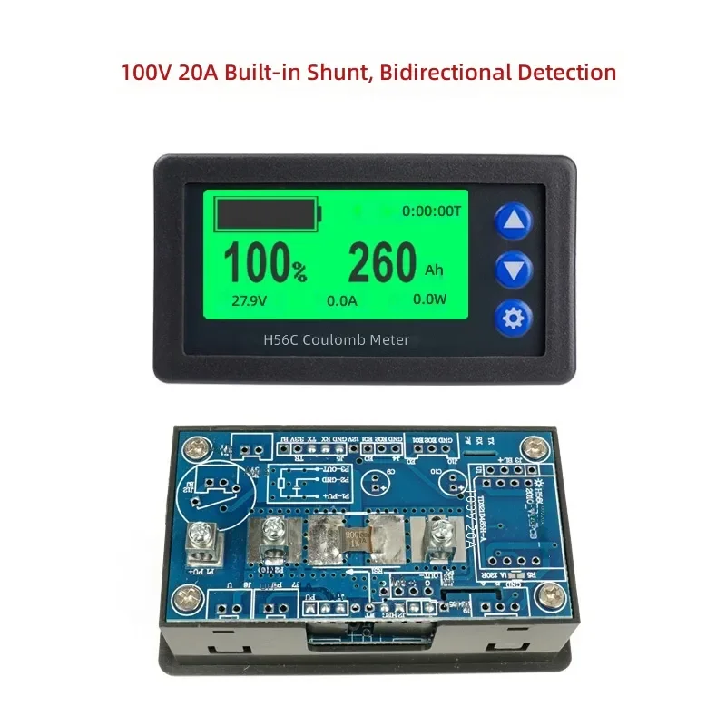 for H56CS Coulometer Lithium Lead Acid Power Display Electric Vehicle RV  Power Meter