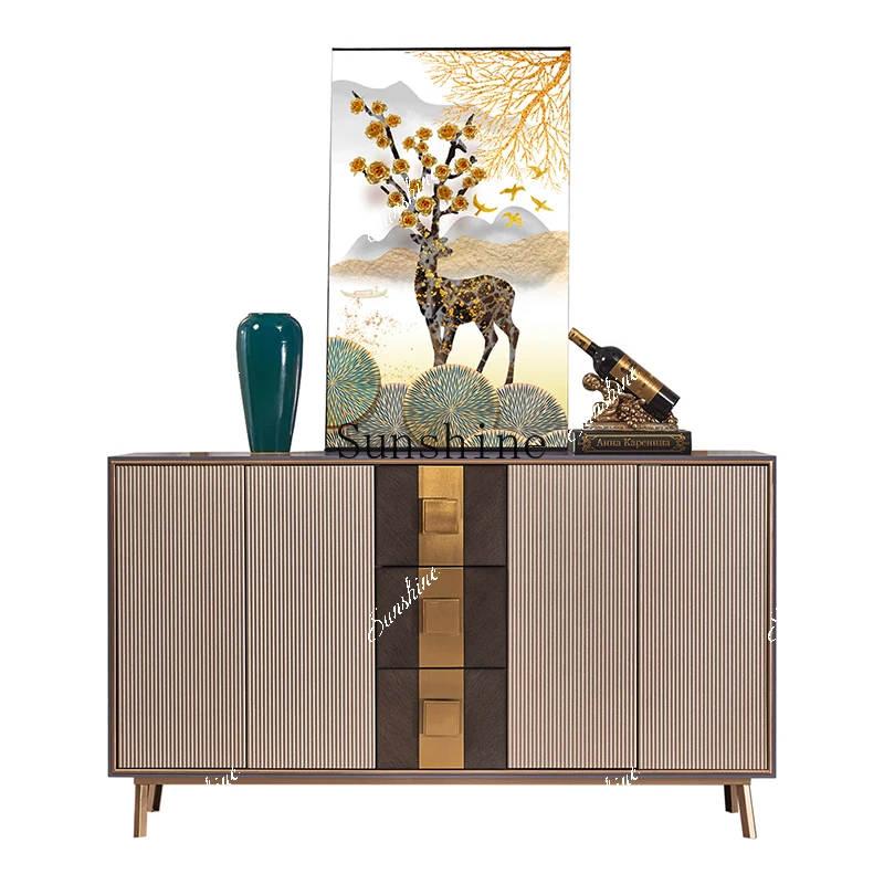 

American modern light luxury simple home decoration cabinet entrance entrance entrance living room storage cabinet FT