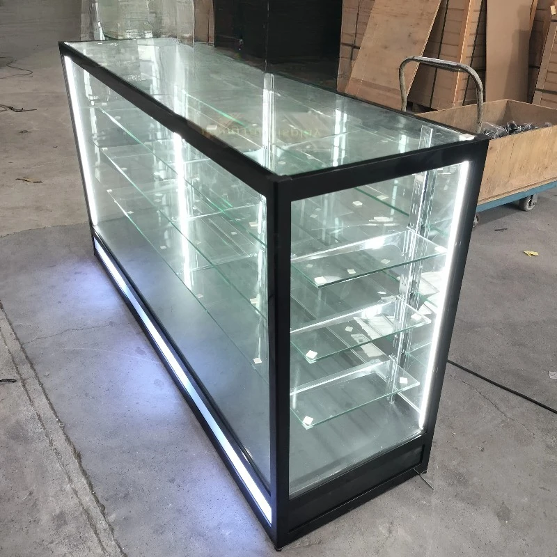 

Full View Display Rack With Lighting Features Popular Styles Adjustable Shelves for Retail Store Display Shop Fitting