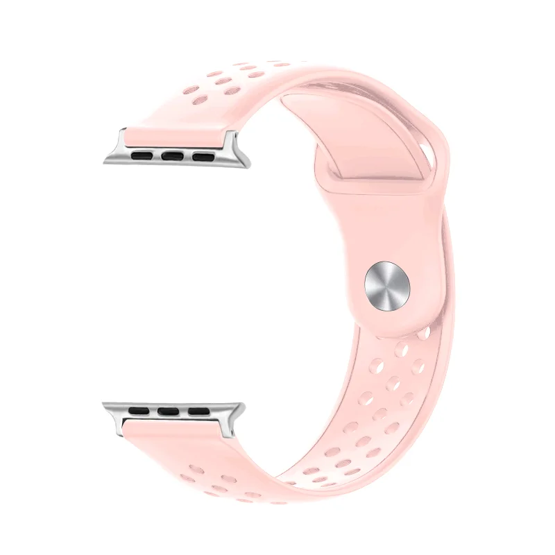 

Silicone Strap for Apple Watch Bands 38/40/41mm 42/44/45mm Lightweight Sport Bracelet for iWatch 8 7 6 5 4 3 SE 9 Ultra 2 49mm