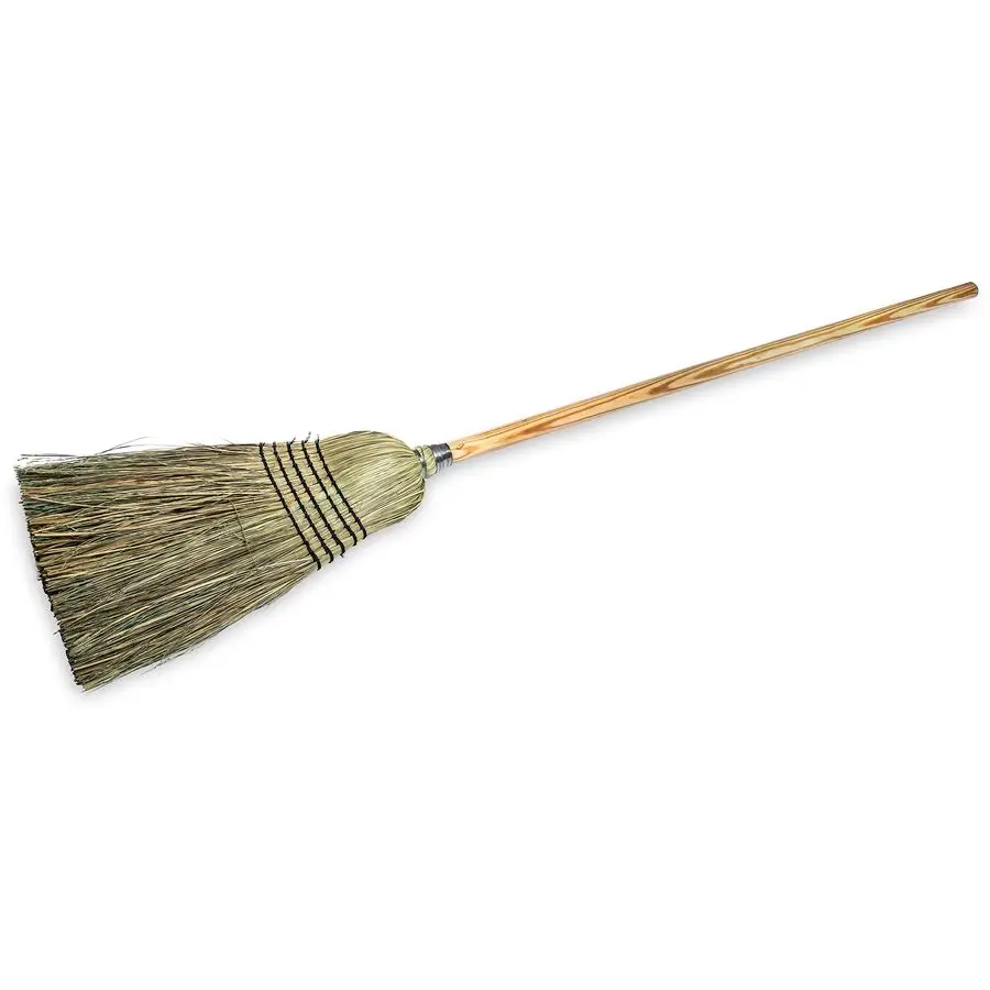 

4135067 Commercial Corn Broom with Solid Wood Handle, 12 Wide