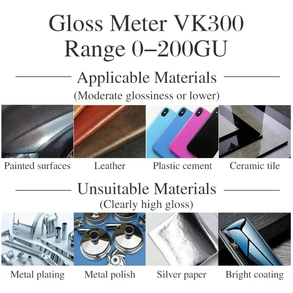 Gloss Meter CS-300 SE Paint ink furniture stone Universal glossmeter 60 ° single angle glossmeter 0-200GU Computer Data Analysis