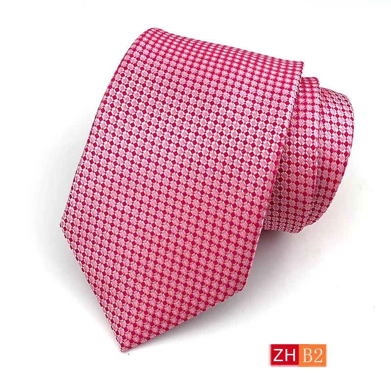 Fashion Business Men\'s Silk Tie 8cm Soft Novelty Necktie Solid Color Spots Ties for Men Dot Floral Bowtie Wedding  Gift