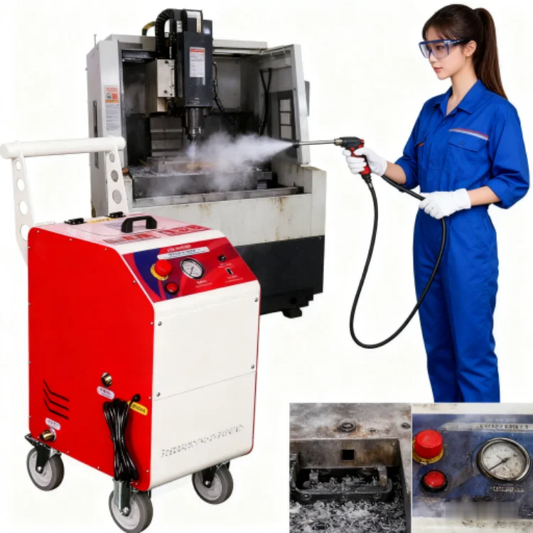 

Factory Mini 220V 20L Capacity Dry Ice Blasting Machine Carbon Cleaner Pump Motor Engine Gear PLC Core Components