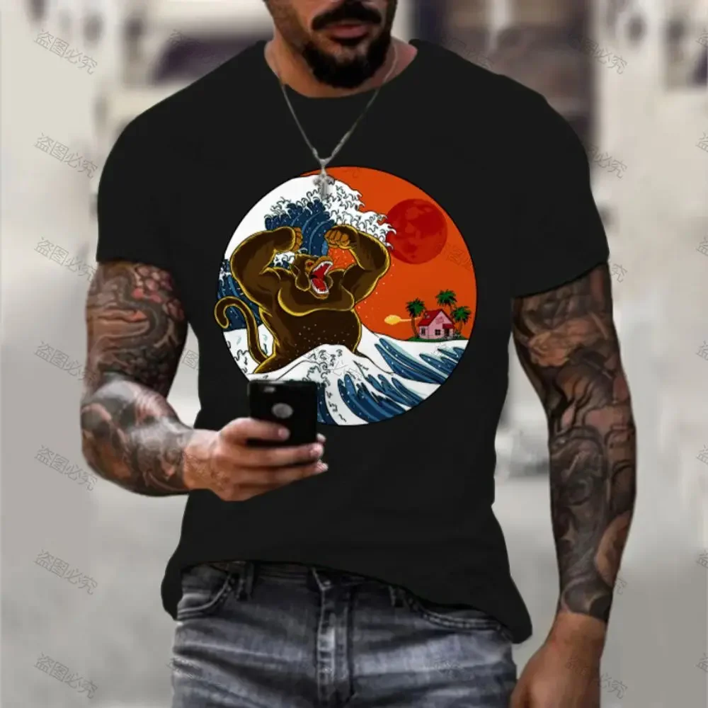 Dragon Ball Z Men T Shirt 2023 Printed T-shirt New Men's Anime Essentials Goku Oversized Super Saiya T-shirts High Quality Y2k