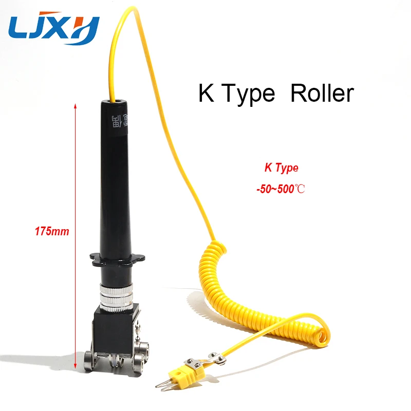LJXH PT100 K-type Surface Hand-held Thermocouple Thermometer Double-needle /Roller Probe Accurate Measurement