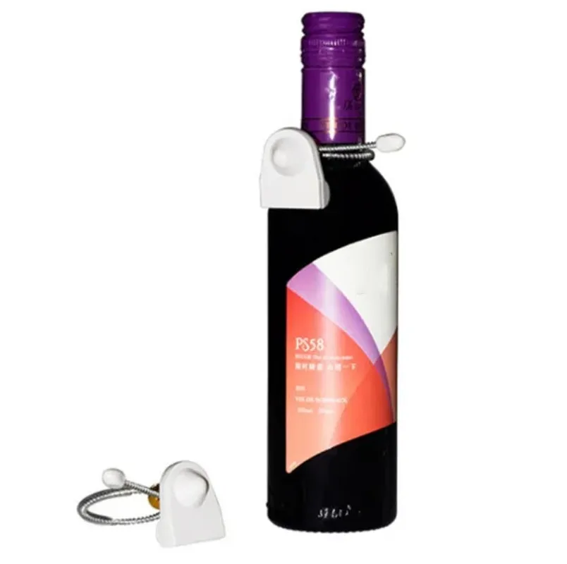 50 Pieces Wine Bottle Glasses Neck Hang Lanyard Tag for Anti-Theft AM 58Khz