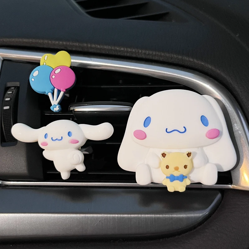 Cartoon Cinnamoroll Melody Purin Anime Car Air Freshener Kawaii Model Ventilation Outlet Auto Interior Aromatherapy Clip Gifts