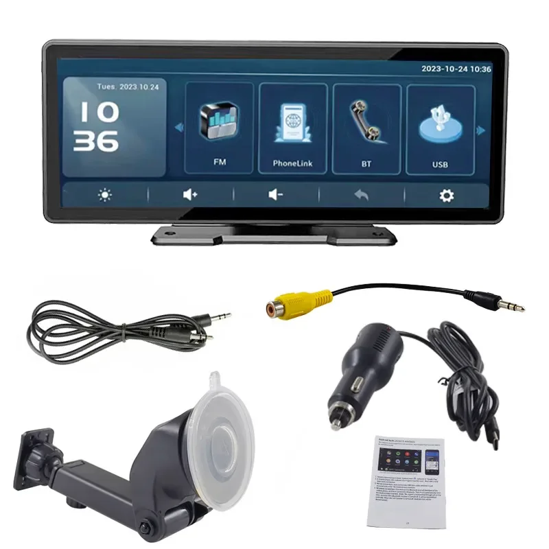 10.26 Inch Portable Car MP5 Player Wireless Carplay Large Screen Vehicle Monitor Support Reversing Image
