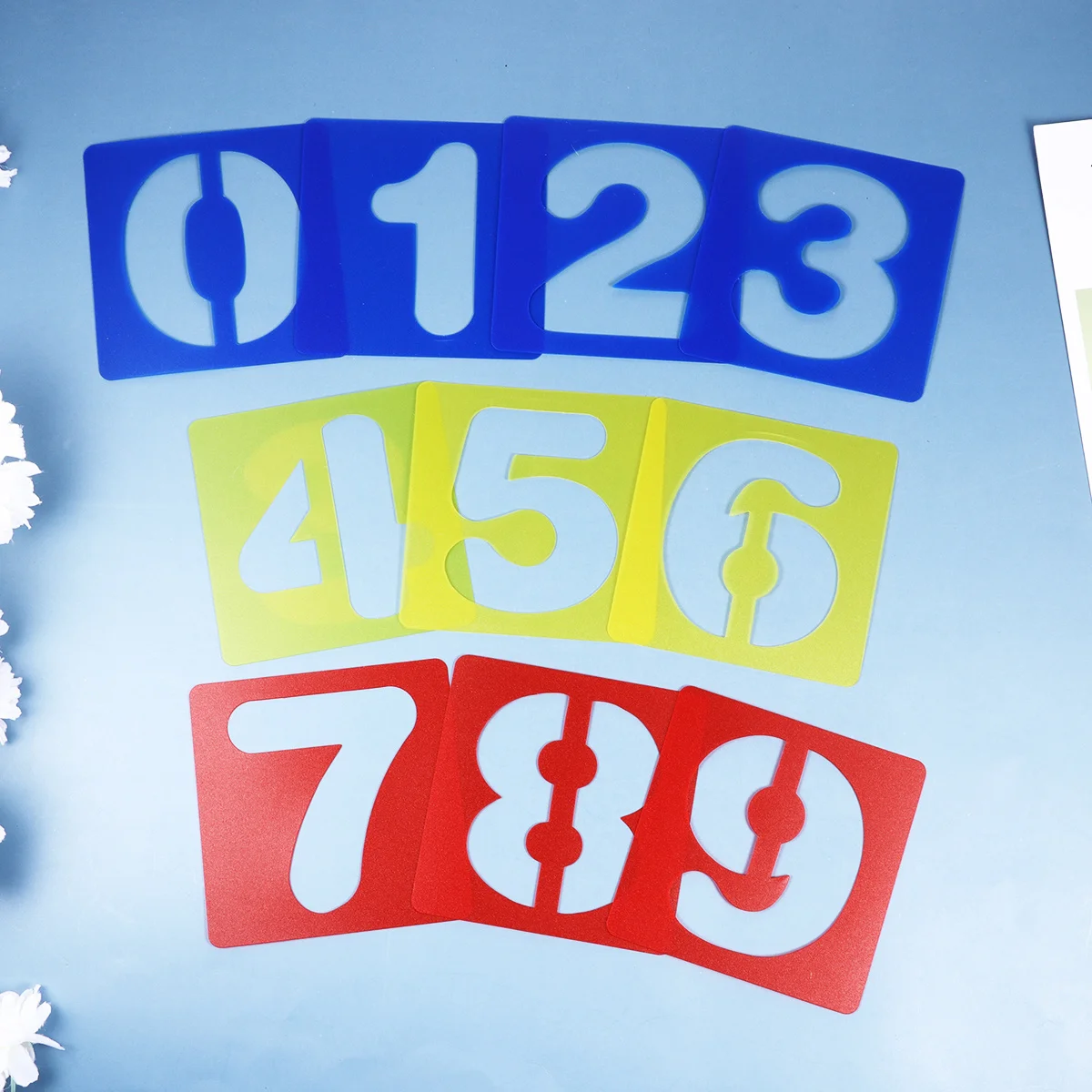 

1 Set Kids Alphabet Board Pp Durable Drawing Template Number Painting Board Educational Doodle Tools For Children Art Supplies