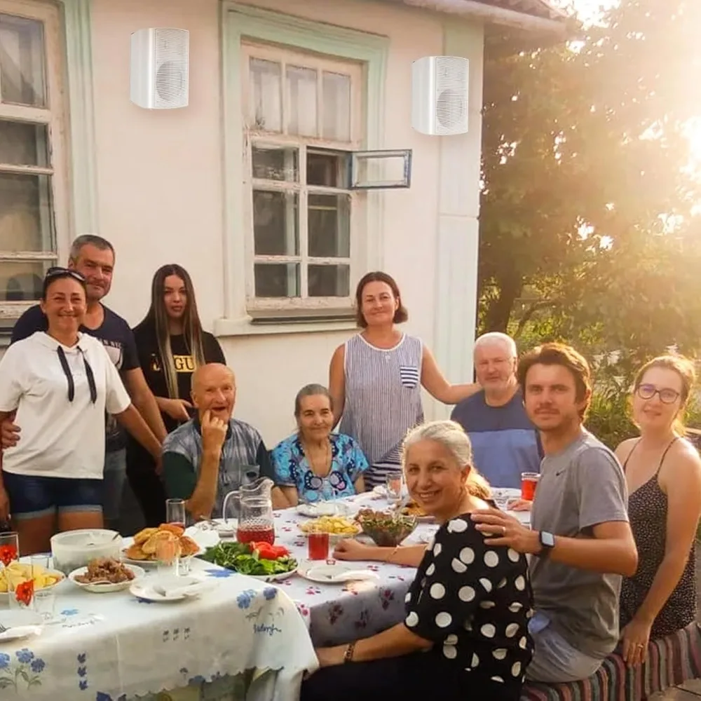 ترقية جديدة بيضاء، 6.5 بوصة مكبرات صوت بلوتوث داخلية وخارجية مقاومة للماء سلكية مثبتة على الحائط مكبرات صوت نشطة 400 وات-بيع ساخن! #6