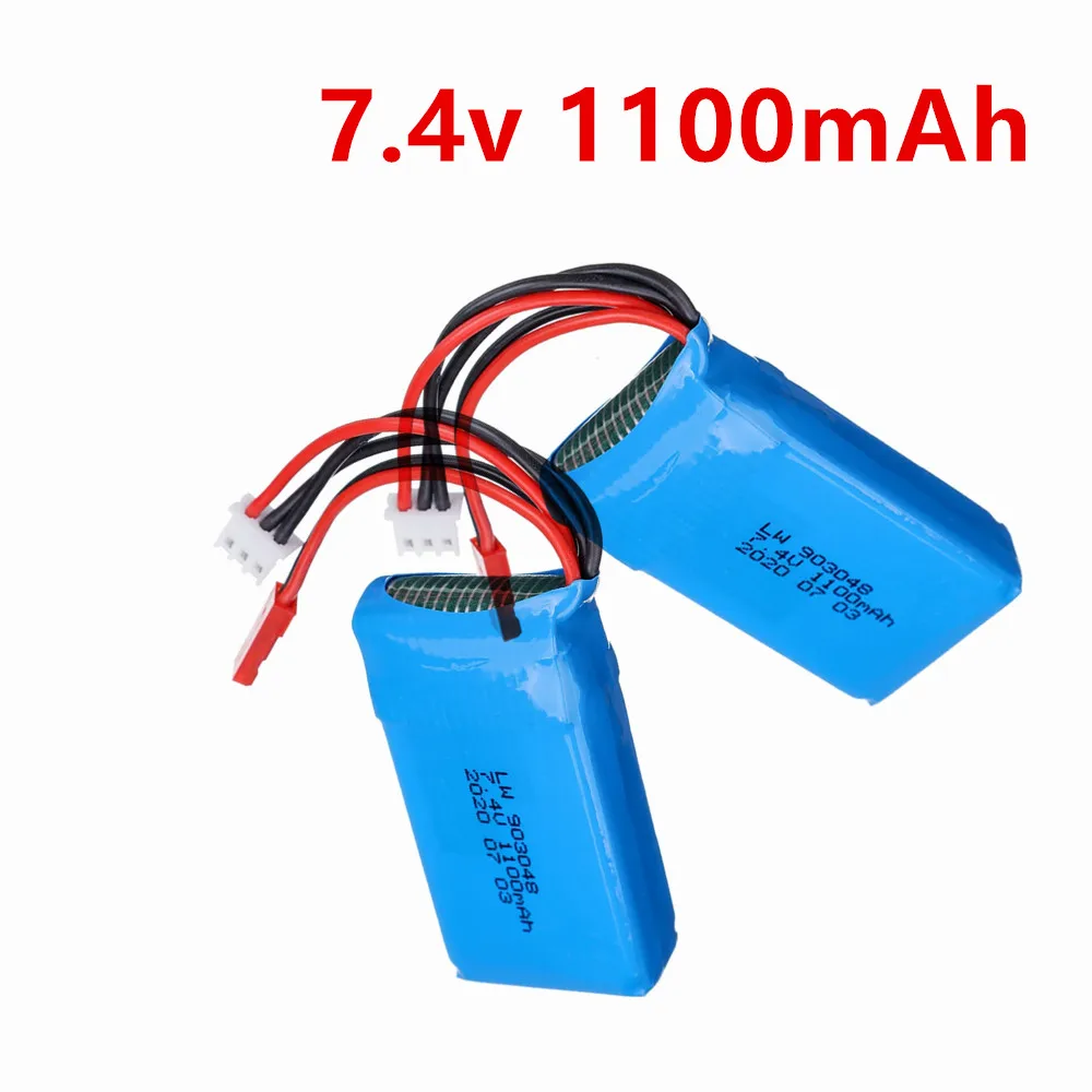7.4V 1100mah LiPo Battery for WLtoys A949 A959 A969 A979 V912 V353 k929 V262 L959 Remote Control toys Car Spare accessories