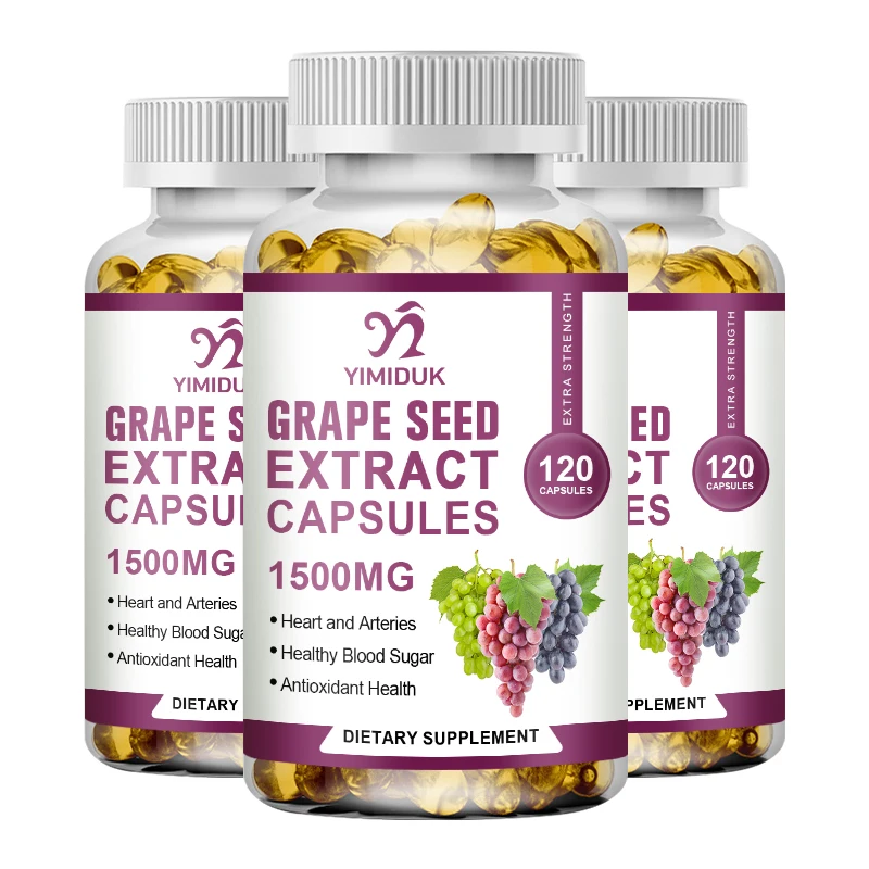 

Grape Seed Extract – 120 Vegan Capsules – Rich in Antioxidants | Heart, Immune & Circulation Support – Non-GMO